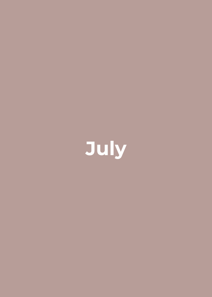 スケジュール 7月